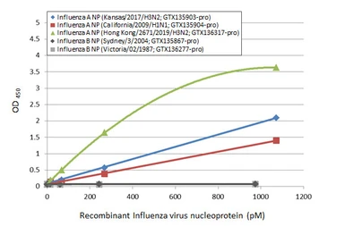Anti-Influenza A virus Nucleoprotein antibody [HL1103] used in ELISA (ELISA). GTX636318